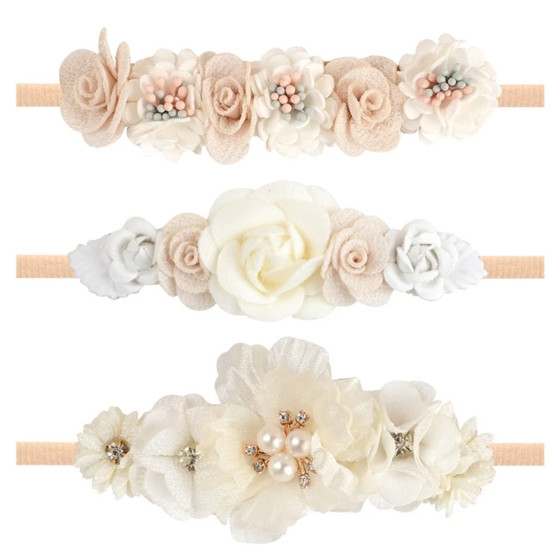 

Baby Hairband Elastic Flower Headband for Girls Elegant Headdress Hair Rope BX0D