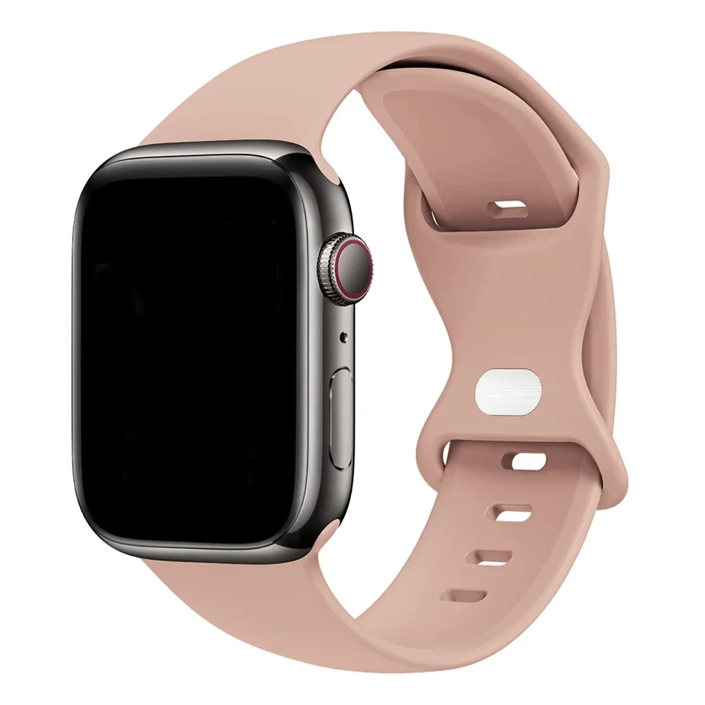 

Ремешок силиконовый для Apple Watch band 44 мм 40 мм 45 мм 41 мм 38 мм 42 мм 44 45 мм, резиновый браслет для наручных часов iWatch series 3 4 5 6 se 7