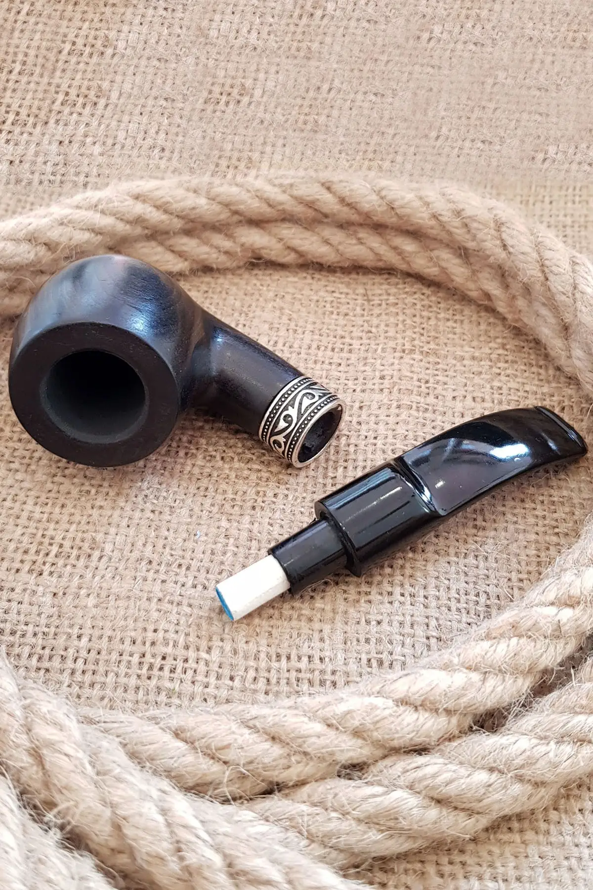 

9 Mm Metal Ring Wooden Tobacco Pipe