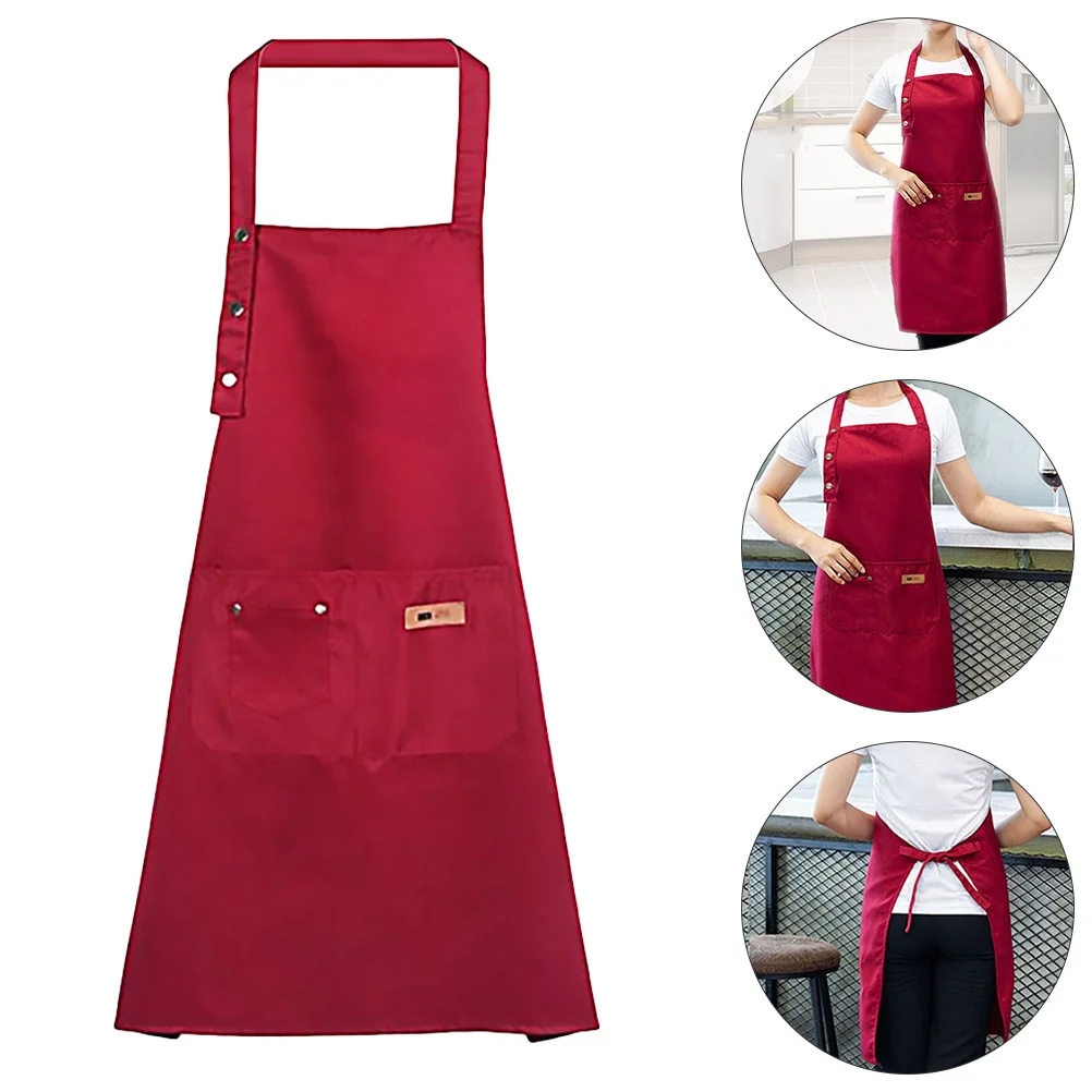 

Apron Aprons Cooking Linen Restaurant Gardening Smock Bib Gown Bbq Barbecuebaking Adults Adjustable Working Garden Chef Kitchen