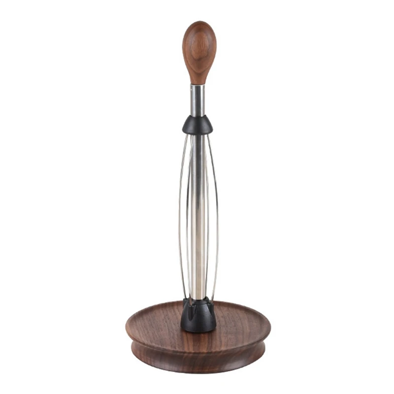 

Creative Kitchen Paper Towel Rack Solid Wood High-Grade With Stainles Steel Damper Household Desktop Roll Paper Holder
