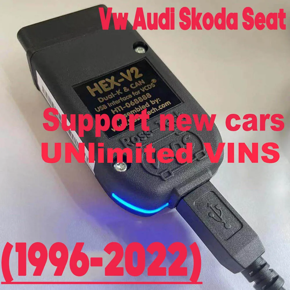 

2022 Real Hex V2 VAGCOM Hardware Usb Interface For Vag Com 22.3.1 VAG Diagnostic Coding Function HEX-V2 Update Unlimits