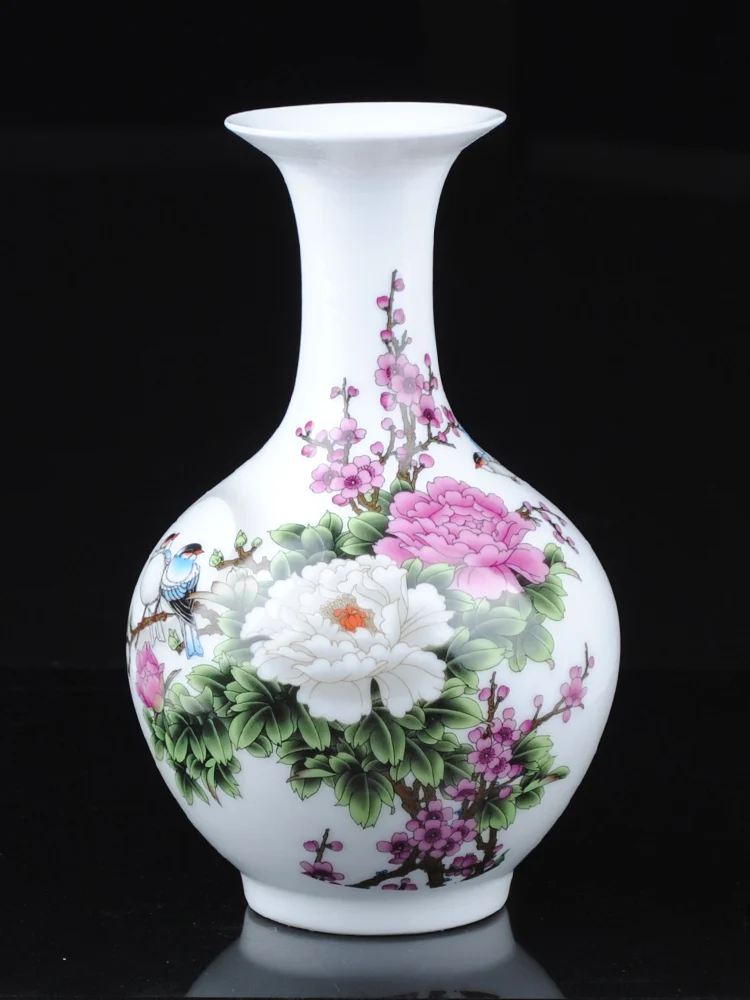 Small Vase Ceramic Decoration Living Room Flower Arrangement Modern Minimalist Furnishings Dried Flower Ornament Porcelain
