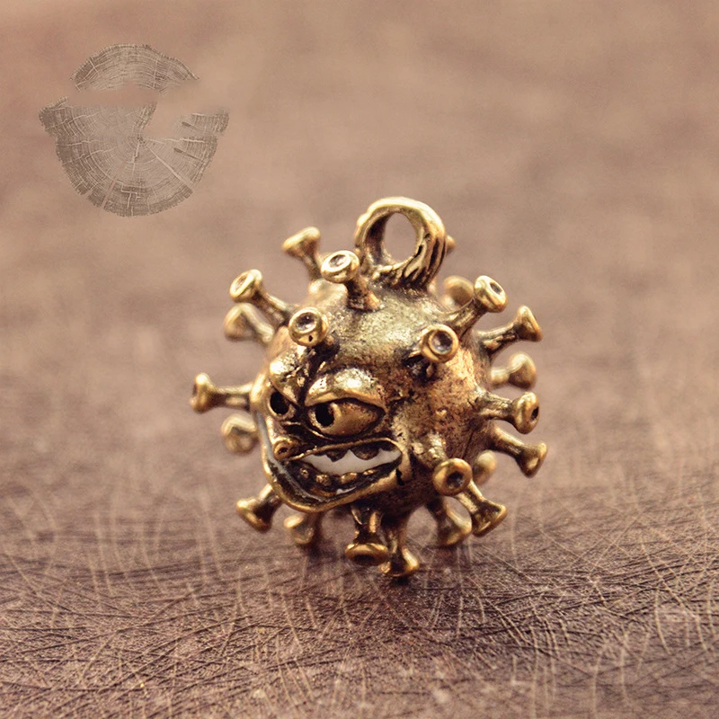 

Figurines Brass Evil Sea Urchin Statue Sculpture Copper Miniature Ornament Tea Pets Office Desk Decor Creative Small Gift Mini
