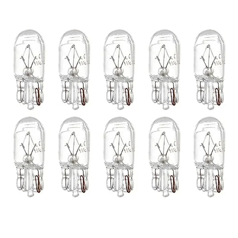 

10 X Прозрачная сигнальная лампа Стекло T10 W5W 501 194 Белый 12 В 5 Вт/3 Вт Теплый белый W2.1x9.5d Автомобильная лампа с одной нитью накаливания Авто освещение