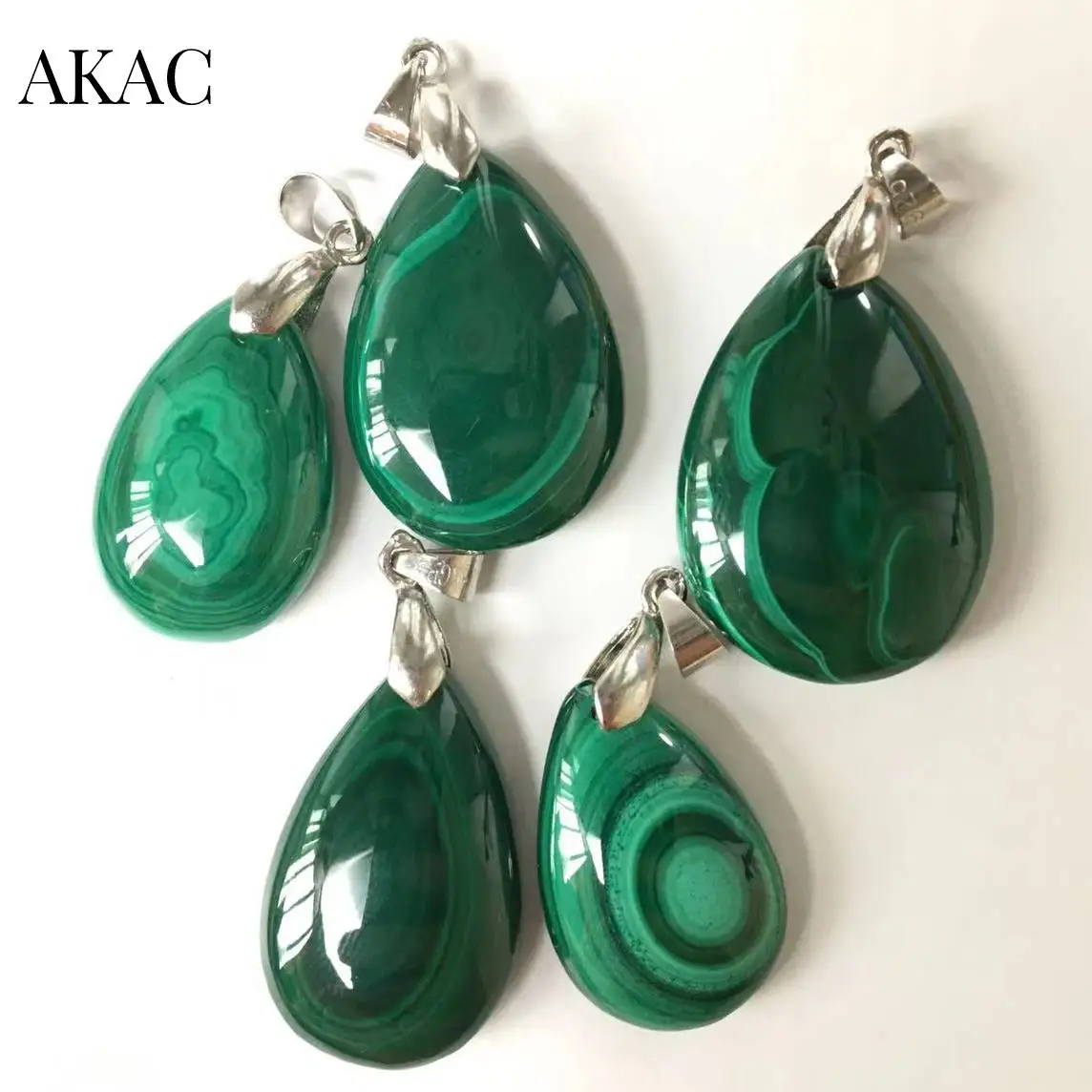 

Подвеска-талисман из натурального малахита, 2 шт.