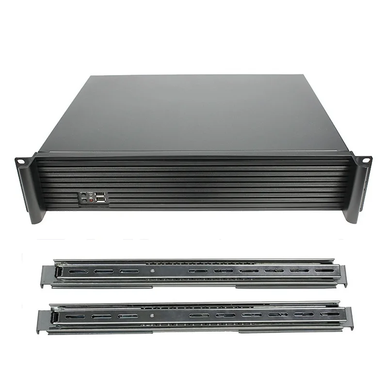 

2U350 Chassis Depth 35CM Rack-mounted Support ATX Power Supply Aluminum Alloy Panel Industrial Computer Box