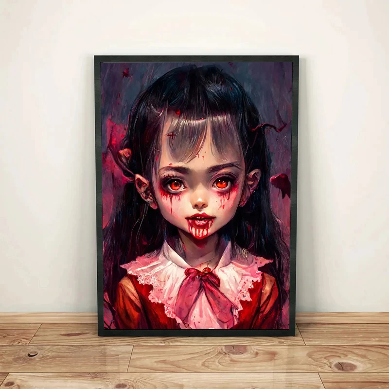 Готический Темный Стиль Дьявол И Ангел Ретро Комикс Плакат Печать На Холсте Без