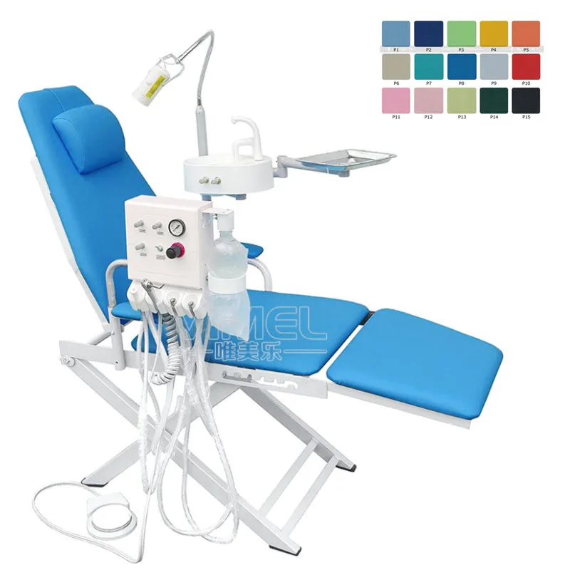 Unit Air Machine Set Light Plastic Warehouse Dental Medical Clinic Portable Folding With Water Supply White Ce