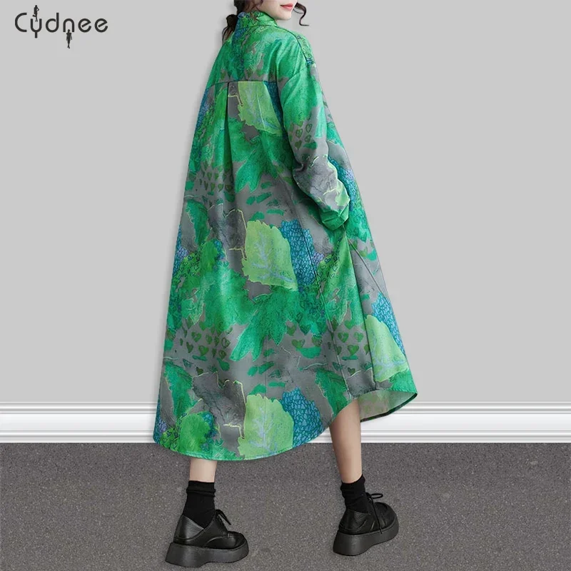 Воротник-поло с длинным рукавом и круглым вырезом длиной ниже колена