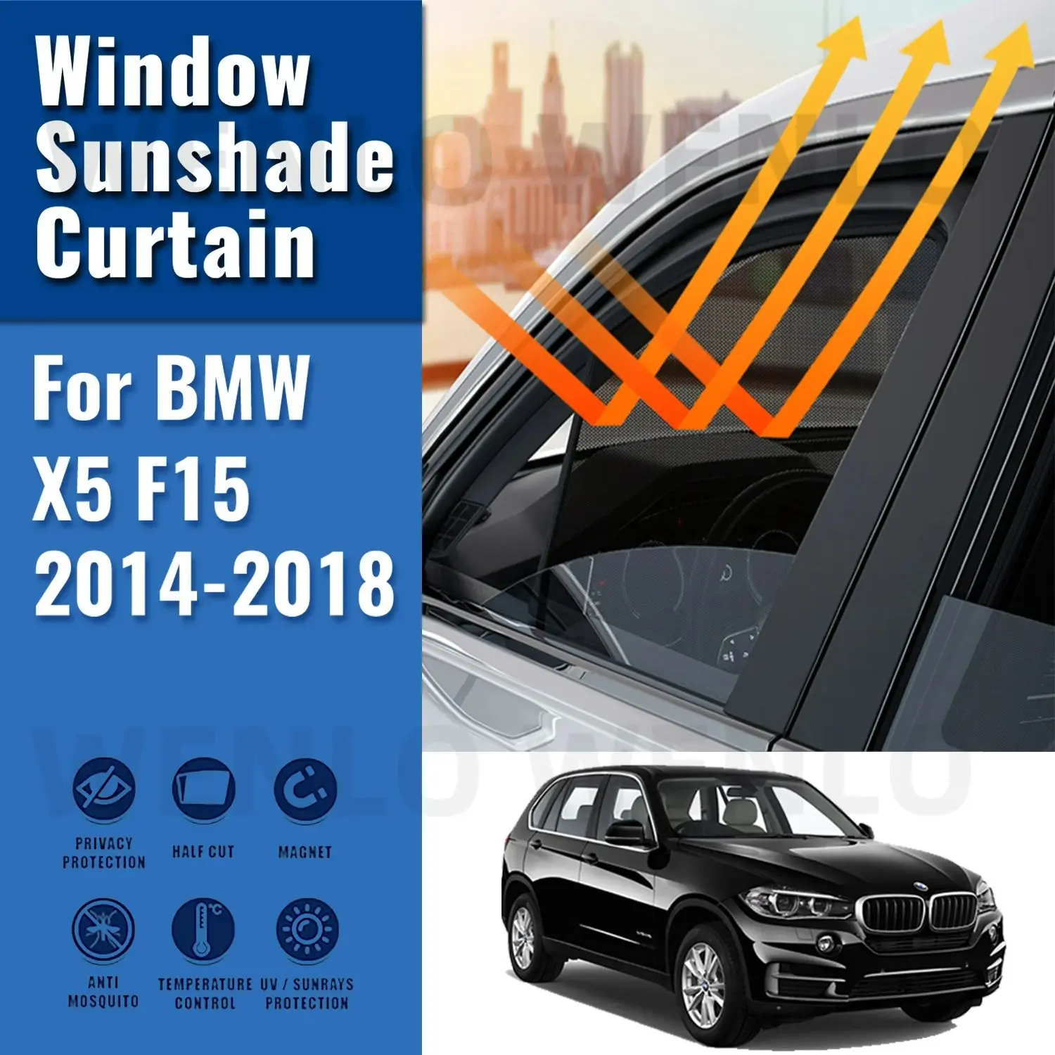 Для BMW X5 F15 2014 2015 2016 2017 2018 Автомобильный солнцезащитный козырек Магнитная рамка на