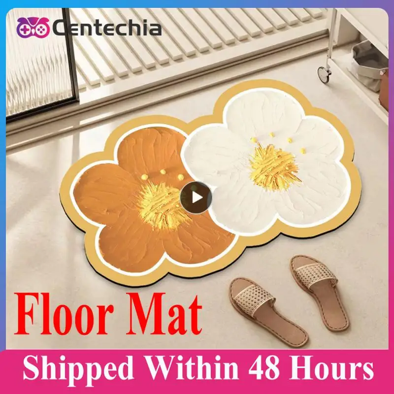 

Ковер в форме цветка, кухонный коврик для сушки, Впитывающий Коврик для сушки посуды, нескользящий ковер для раковины, кофейные зеркальные коврики для входной двери