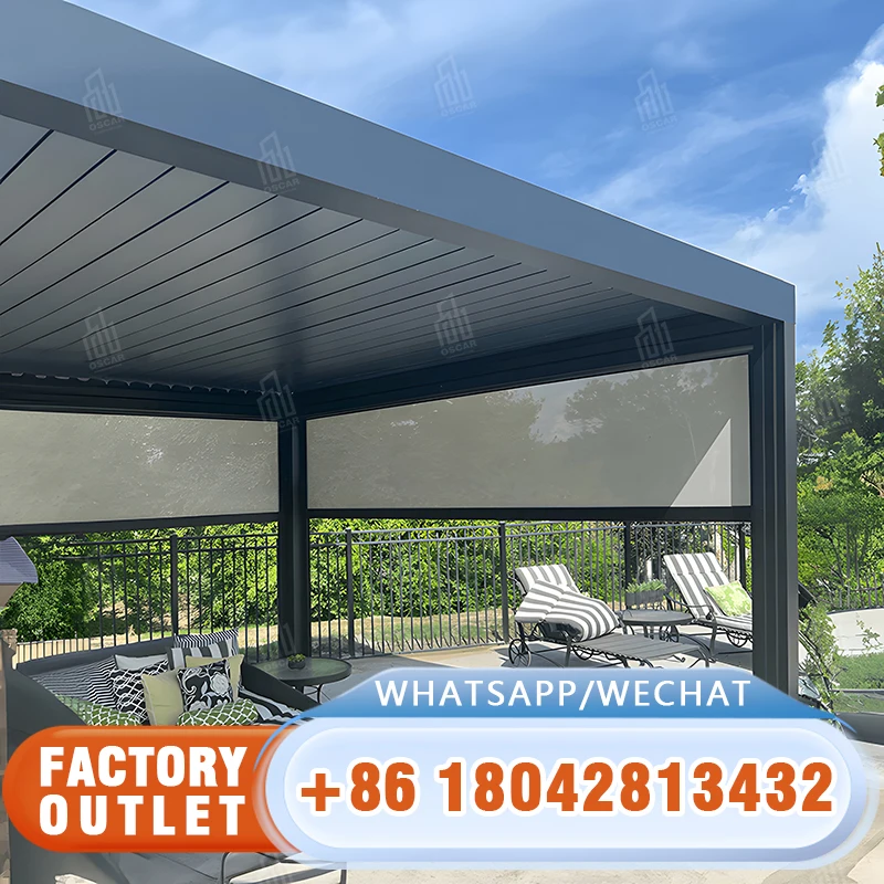 Альтанка для улицы водонепроницаемый павильон пергола 4X6 3X3M биоклиматический