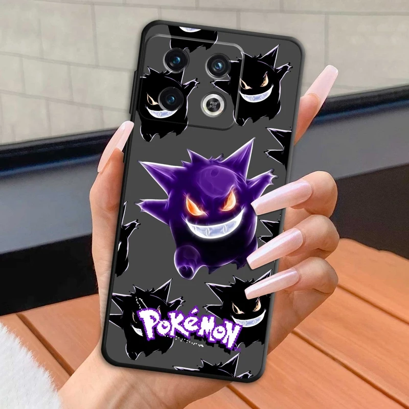 

Для Oneplus 7 8 9 10 Pro Nord 2 N10 5G 8T CE 3 Lite N100 2V ACE 10PRO Coque чехол Pokemon Gengar Anime Japan Black