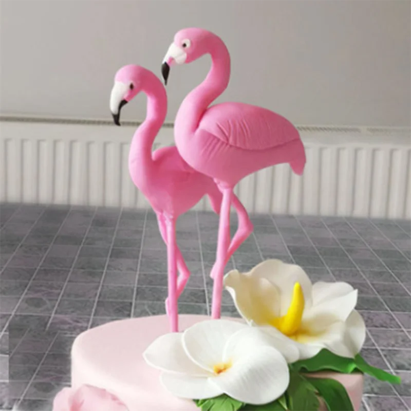 

Mini Flamingo Cake Topper Tropic Party Summer Girl Birthday Wedding Cake Decor Flamingo Gifts Hawaii Hawaiian Party Decoration
