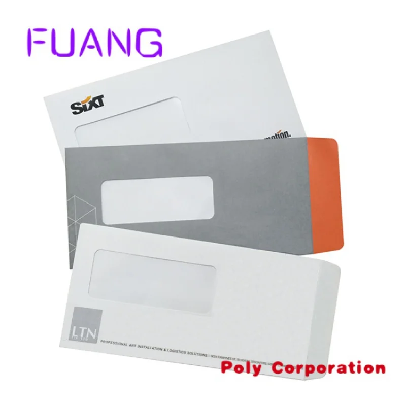 High Quality Customize Made Paper Business Envelope With PVC Window