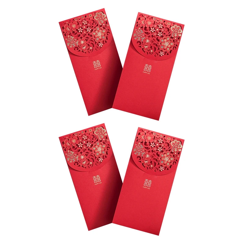 

20 шт., китайские красные конверты, конверты для денег на удачу, свадебные красные конверты для новогодней свадьбы (7x3,4 дюйма)