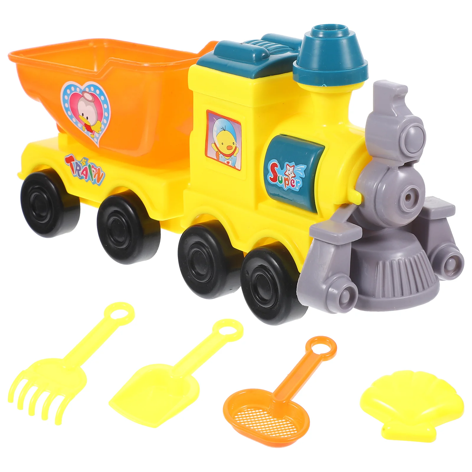 Beach Kids Toys Beach Train Toy Kids Push Wagon For Kidss Construction Building Toddlers Summer Kits Stroller Playing Molds Suit