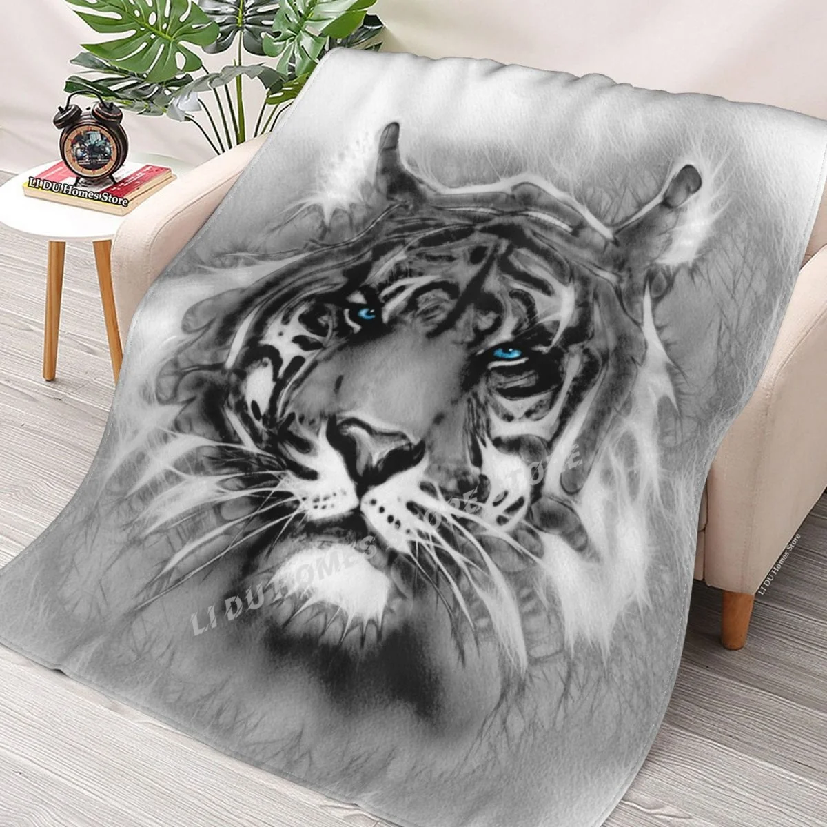 

3D Tiger Throw blanket Super Soft For Spring Autumn Modern Line Art Blankets Bedspread Throw Travel Dropship