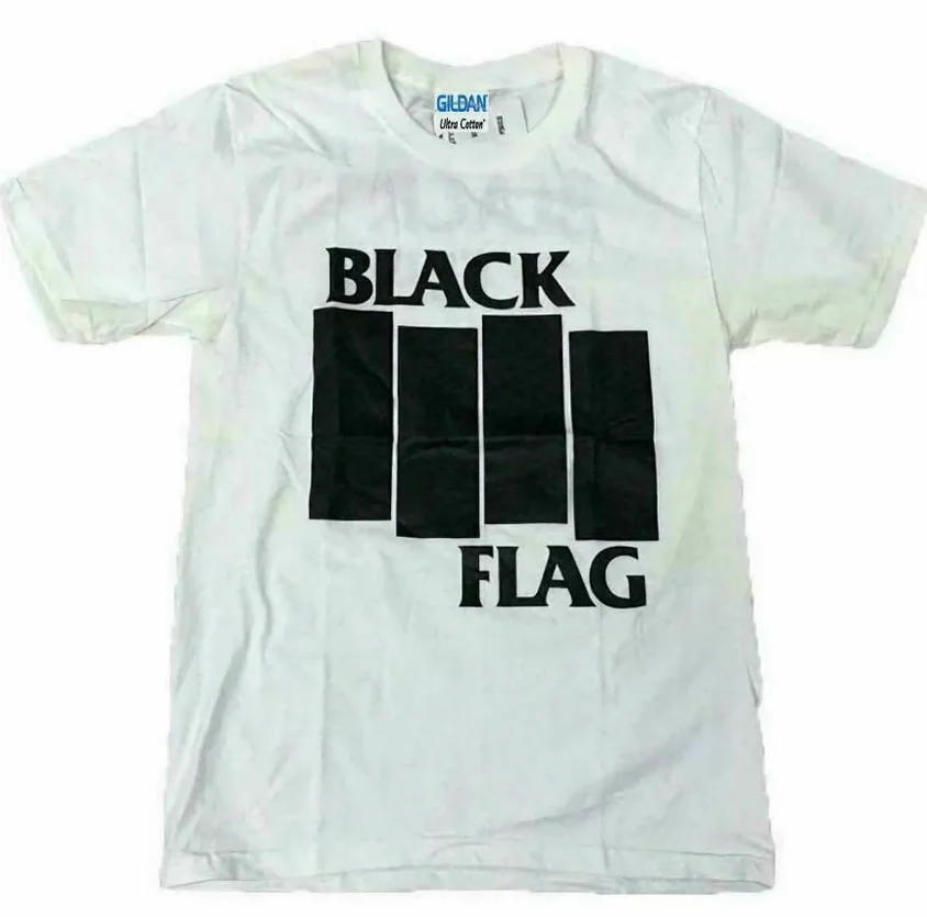 

BLACK FLAG BAND T SHIRT BARS LOGO PUNK ROCK SHORT SLEEVE