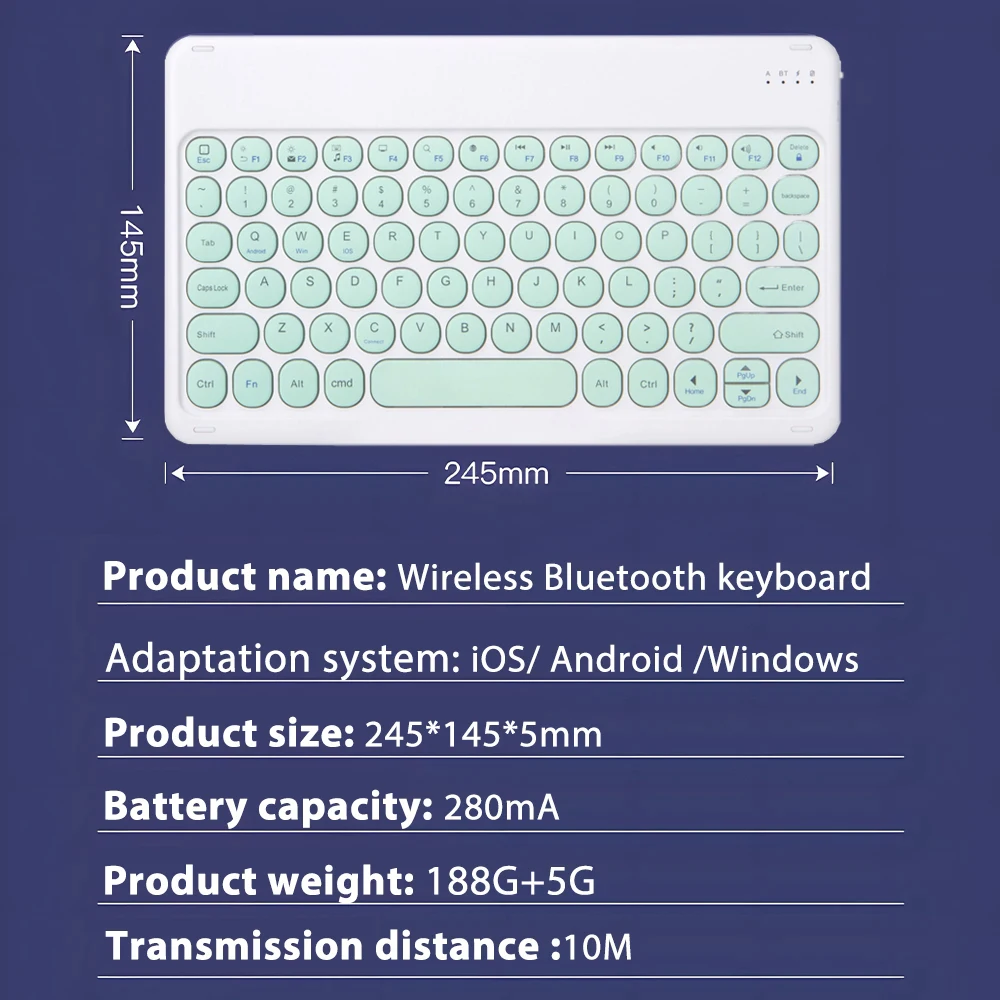 Беспроводная Bluetooth-клавиатура для iPad 11-го поколения, 2025, 11 дюймов, A16 Air11, Air13, M3, клавиатура для планшета для IOS, Android, аксессуары для Windows (art.: 3920ccd068bf8) - 3920ccd068bf8