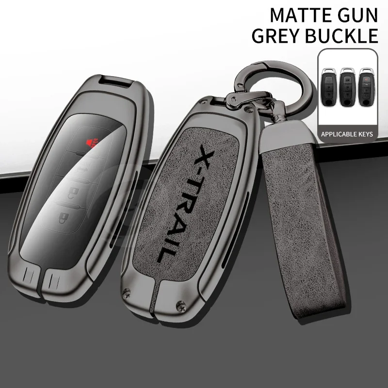 

Чехол для автомобильного ключа из цинкового сплава, чехол-держатель, защита для брелока для Nissan X-Trail t32 t33, брелок с пряжкой, аксессуары для интерьера