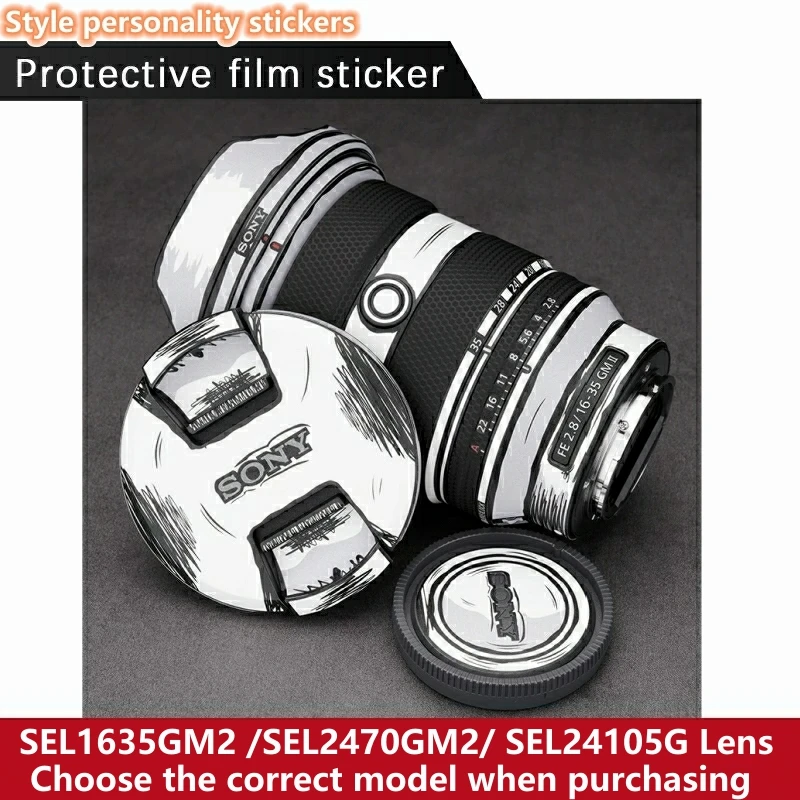Для SONY FE 16-35 мм F2.8 GM II/FE24-70 GM2/ 24-105 F4 G OSS наклейка на объектив защитная кожу пленка 2D