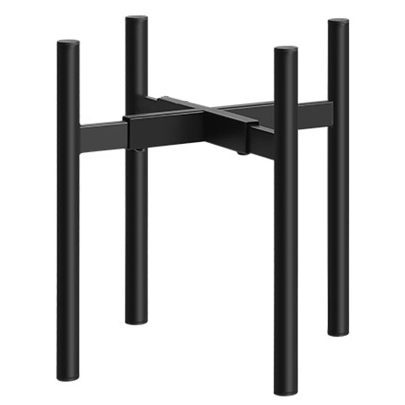 

Adjustable Width Round Tube Cross Flower Pot Stand Living Room Balcony Floor Flower Pot Stand Potted Storage Rack