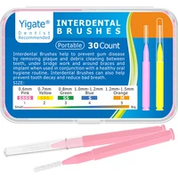 30pcsset i shaped interdental brush denta floss interdental cleaners orthodontic dental teeth brush toothpick oral care tool