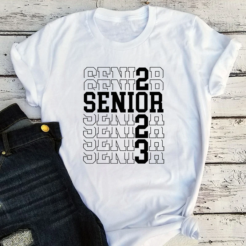 

Senior 2023 T Shirts Class of 2023 Tops Aesthetic Clothes Senior 2023 Shirts Vintage High School Shirt Harajuku m