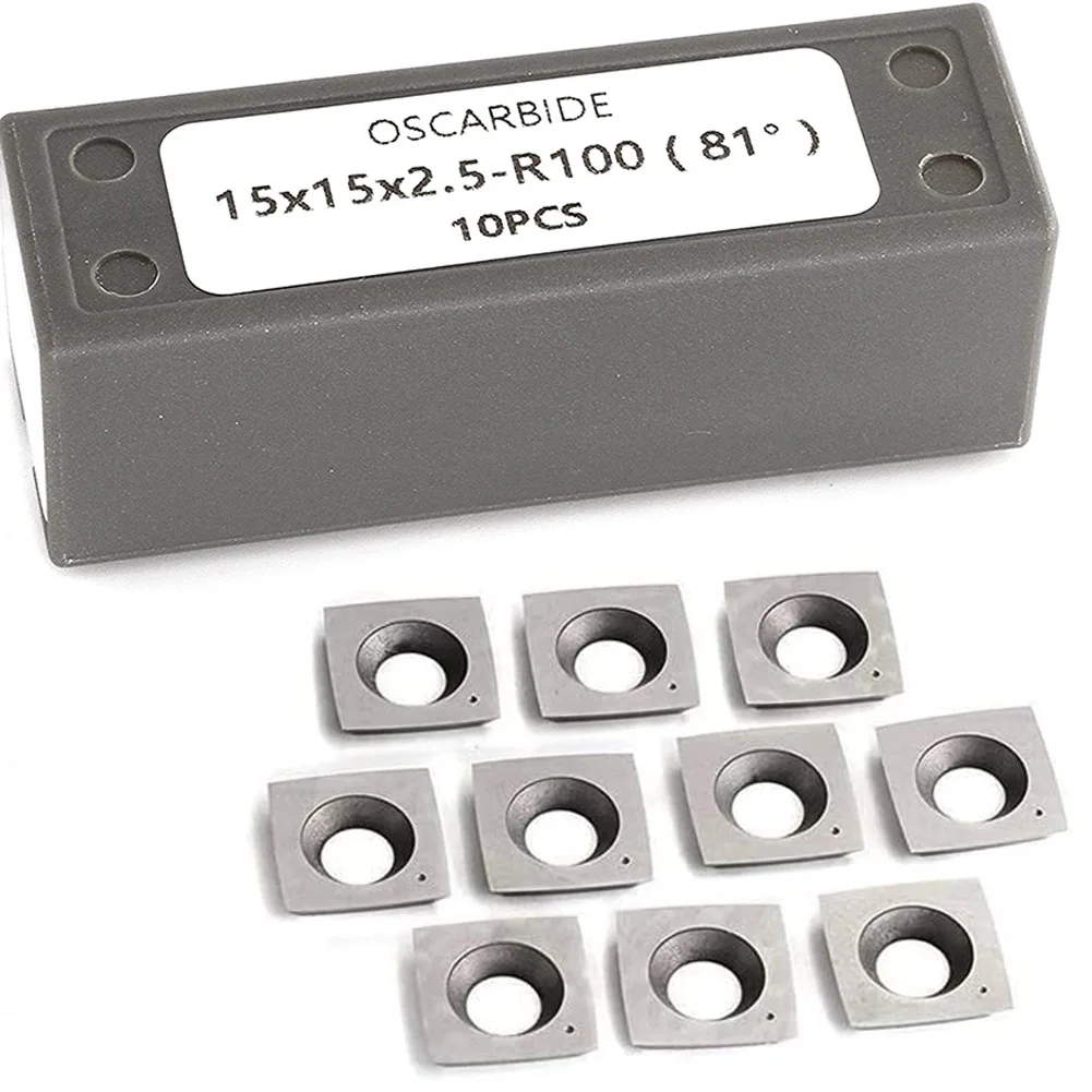 

10PC 15x15x2.5mm Carbide Inserts For JET Grizzly H7354 Byrd Shelix Cutterheads For Smoother Cutting Work