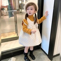 baby autumn and winter dress new western style french style princess vest velvet winter clothes two piece set girl infant skirt