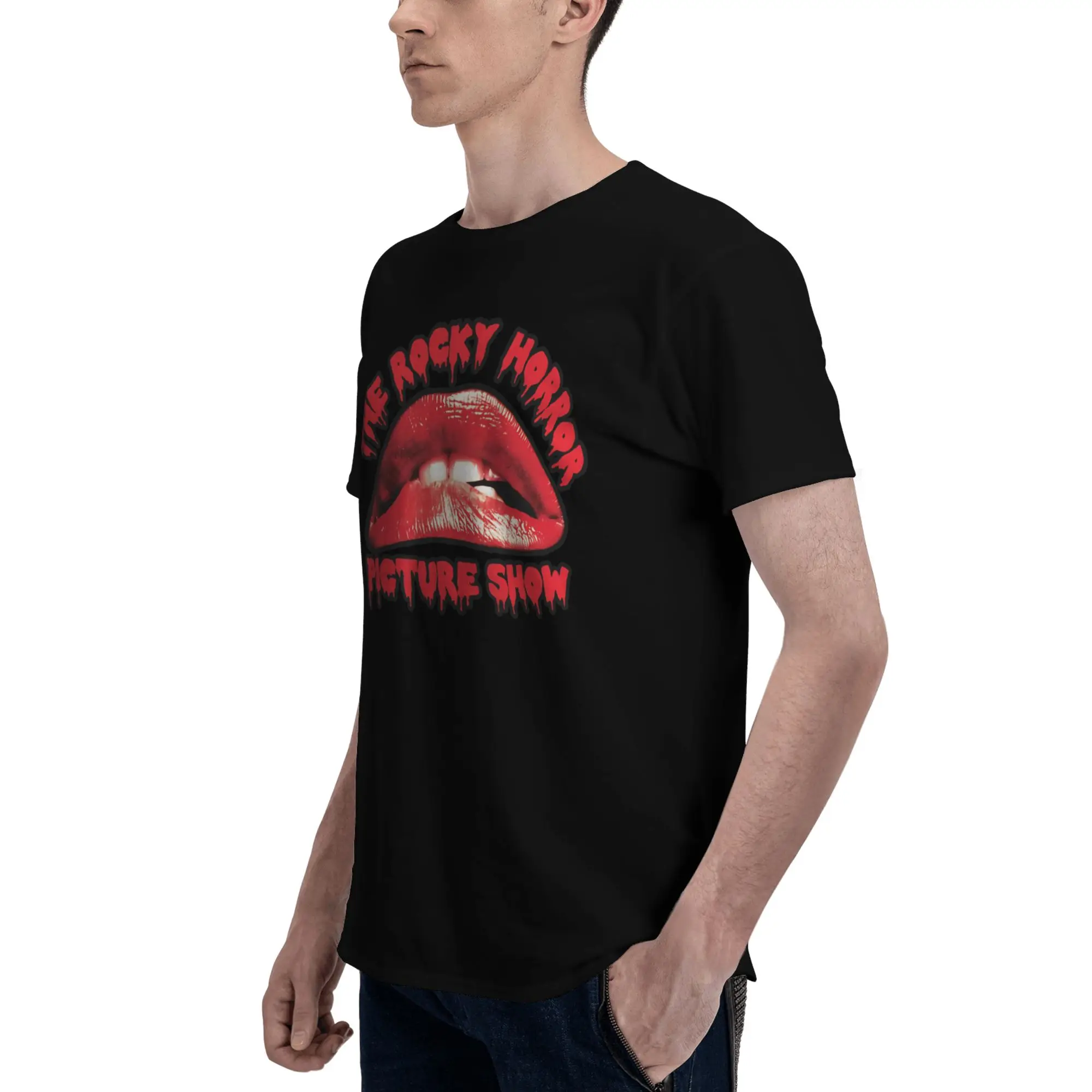 Фото Футболка ROCKY HORROR PICTURE SHOW, забавная футболка из 100% хлопка, футболки ROCKY HORROR PICTURE SHOW для мужчин №5