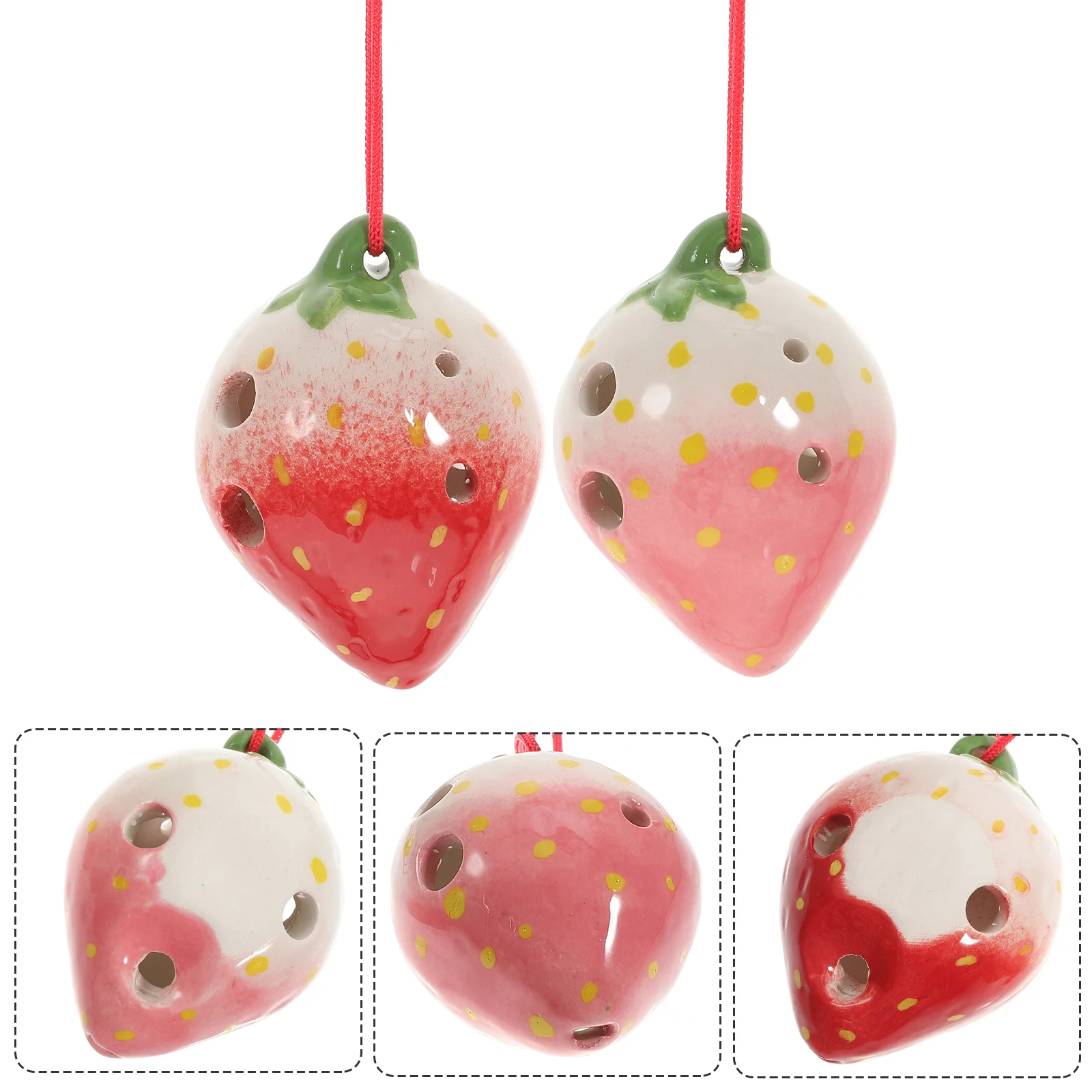 

Ocarina Instrument Ocarinas Beginner Wind Practice Strawberry Hole Children Fruit Shaped Ceramic Music Alto Flute Musical Kids