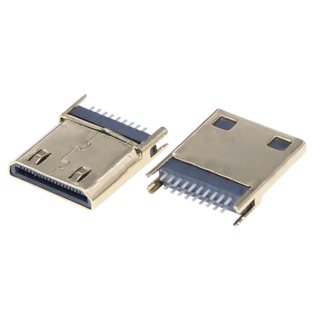 500 шт. позолоченные мини-кусачки для передачи данных HDMI 19P