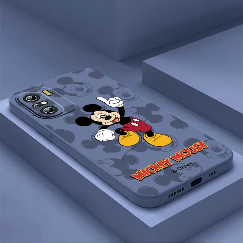 

NEW Mickey and Minnie Phone Case For Xiaomi Redmi K50 K40 10X 10 9T 9AT 9A 9C 9 8A 8 7 6A 5A Gaming Pro Liquid Rope Funda Cover