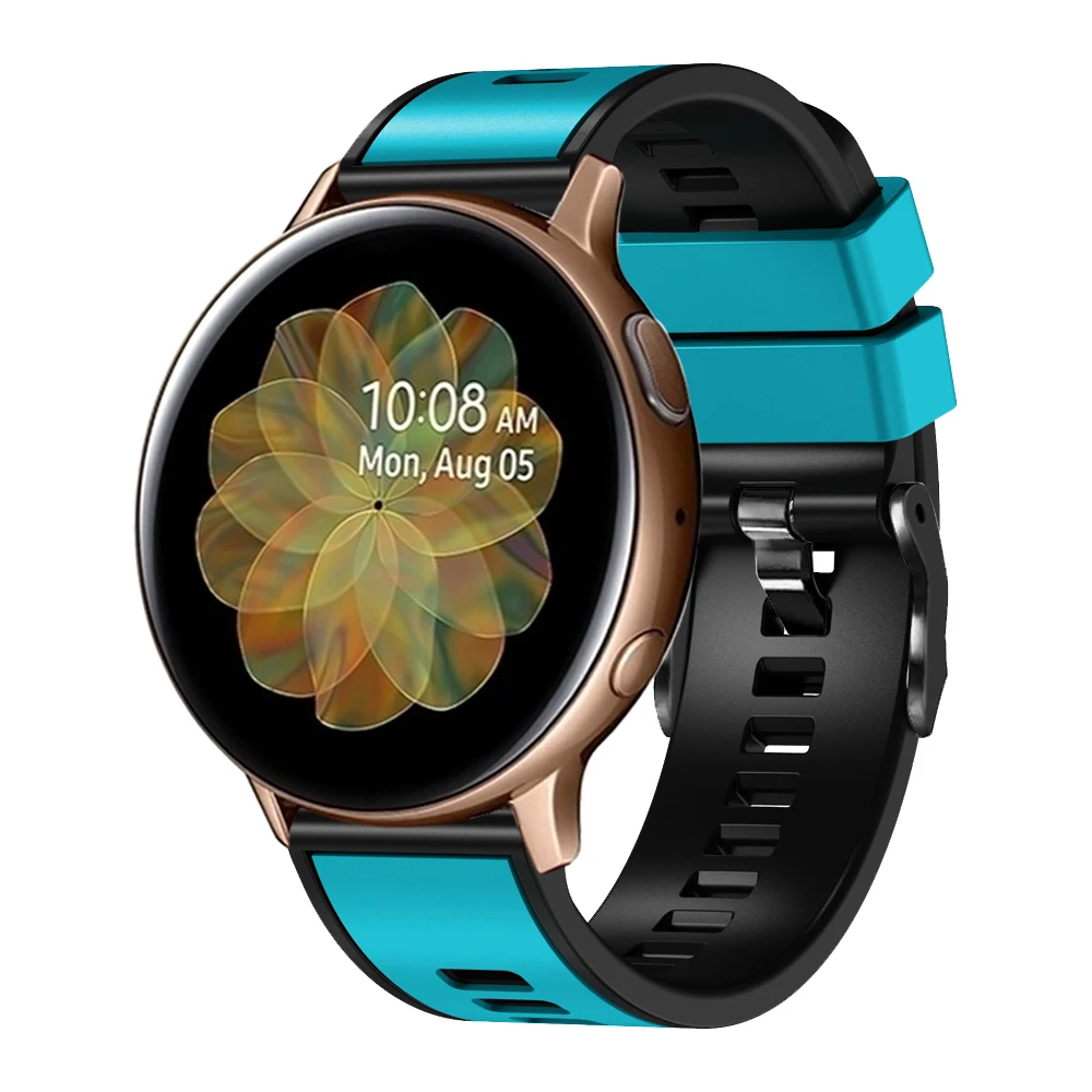 Силиконовый ремешок 20 мм для Samsung Galaxy Watch Active 2 40 44 ремешок-браслет 42 мм/Watch 3 41 мм/Gear