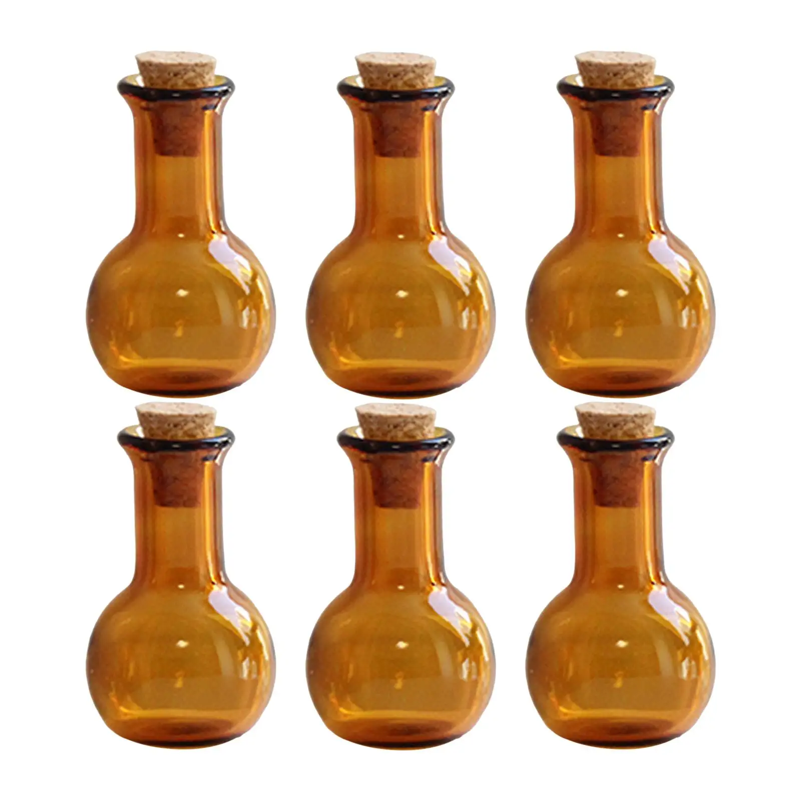 

Мини стеклянные бутылки с пробкой MagiDeal 6 шт