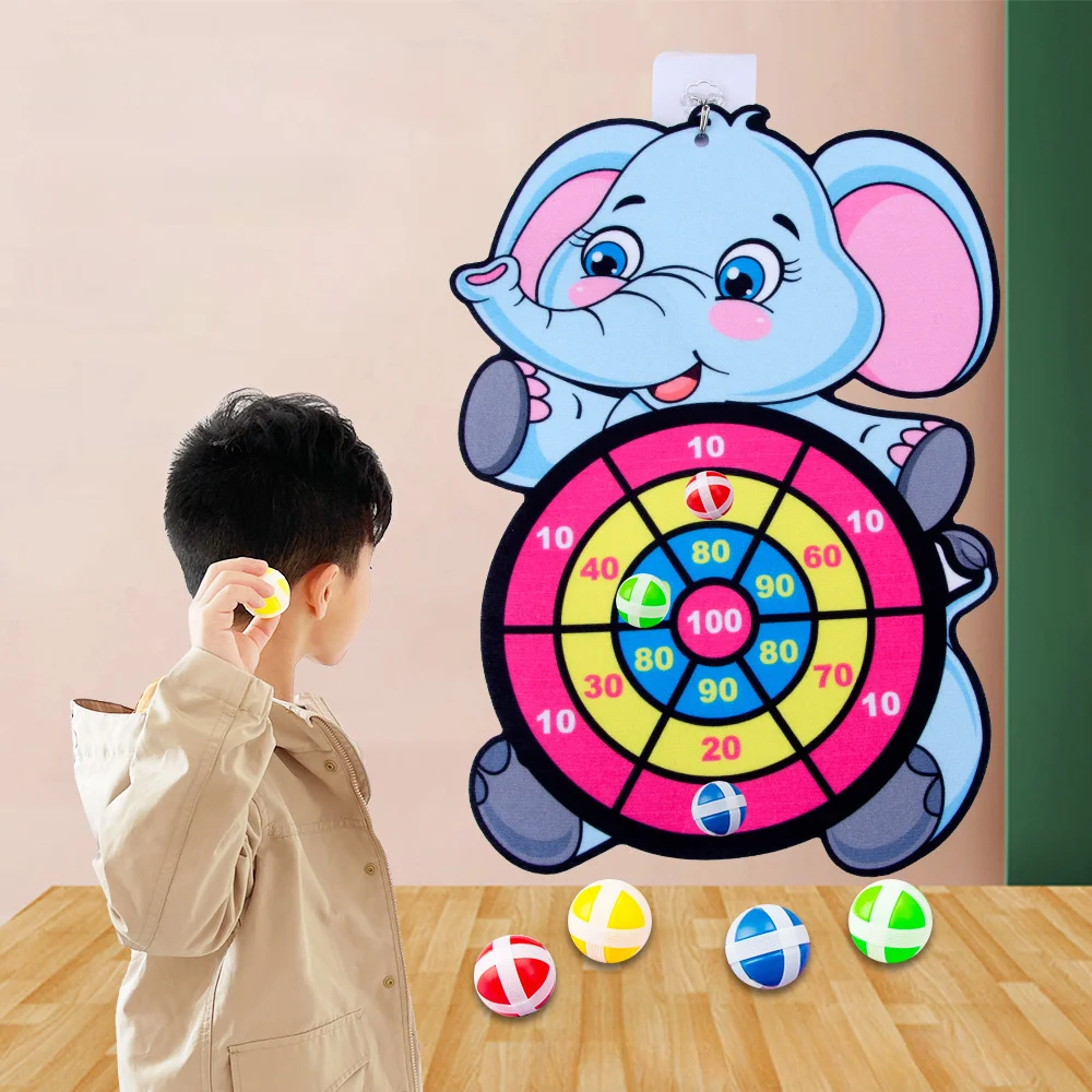 

Montessori Dart Board Sticky Ball Target Sports Outdoor Game Toys Children Party Toy Throw Educational Board Game for Kids Gift