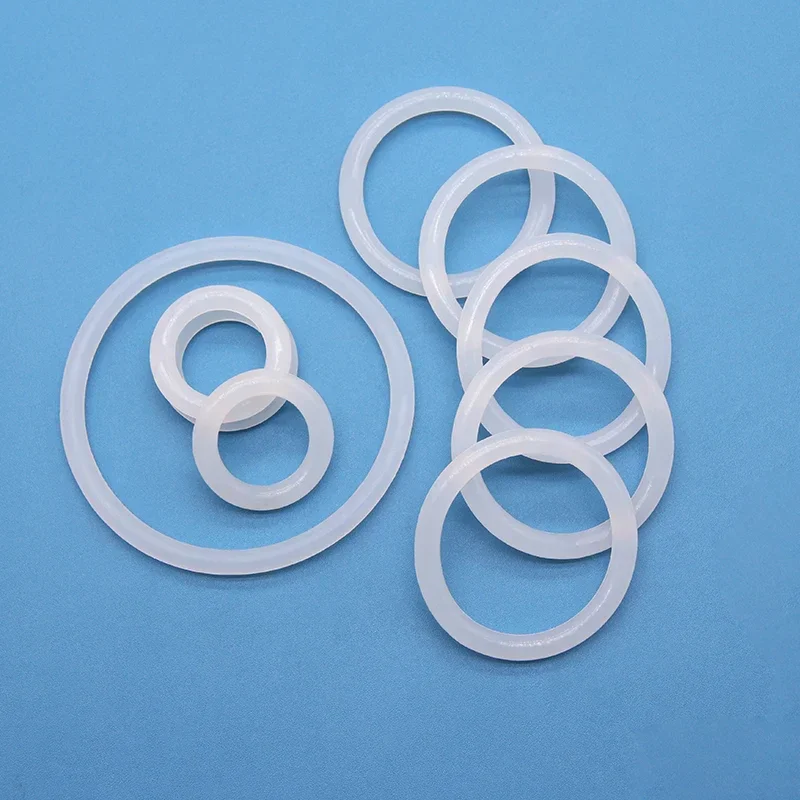 10/50pcs VMQ O Ring Gasket CS 3.5mm OD 10 ~ 85mm White Waterproof Washer Round Shape Silicone Food Grade