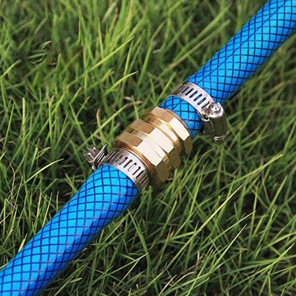

Brass 3/4" 5/8" Garden Hose Quick Connector Water Gun Adapter Copper Irrigation Garden Hose Connector With Clamps Leak-proof