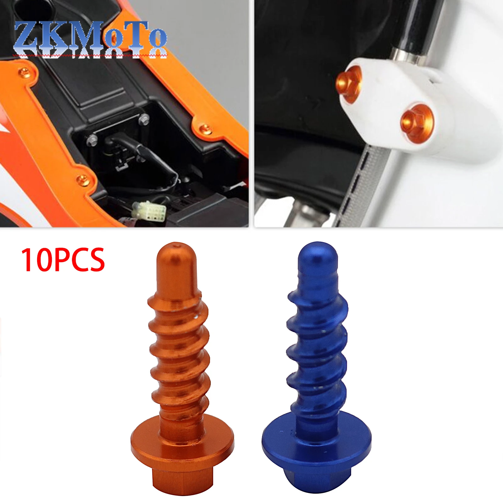 

10Pcs CNC Aluminum Self Tapping Screw Bolts Kit For Husqvarna FE TE FC TC FX TX For KTM EXC EXCF XC XCF XCW SX SXF 2004-2022