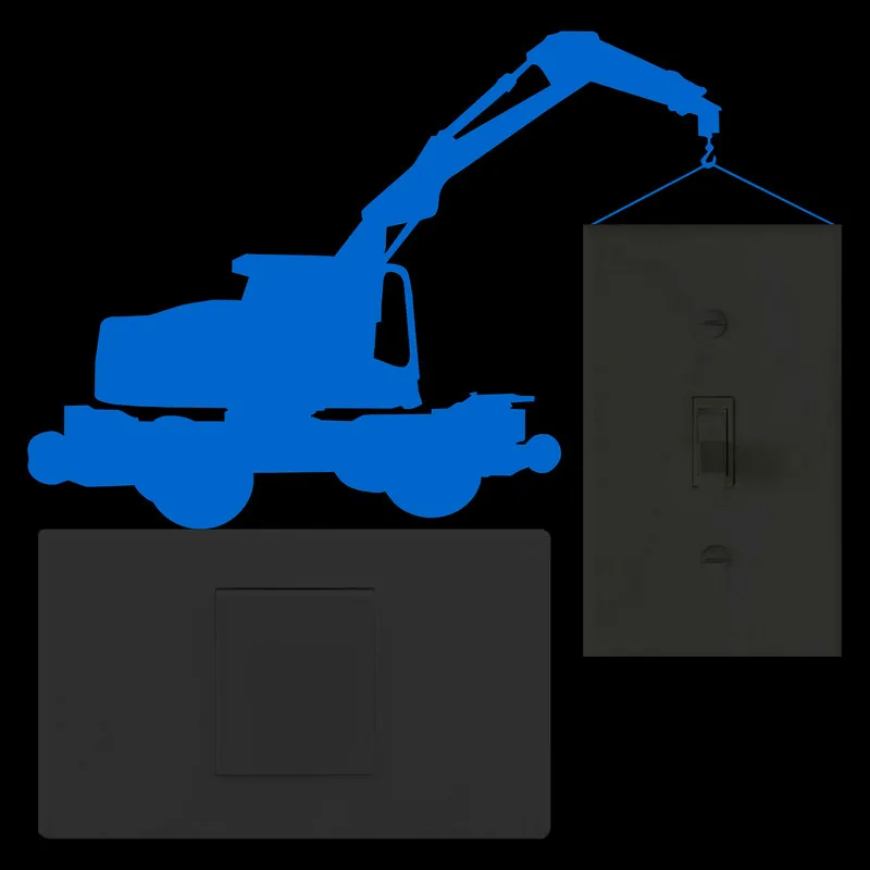 Наклейка блестящая для детской комнаты настенный выключатель холодильника