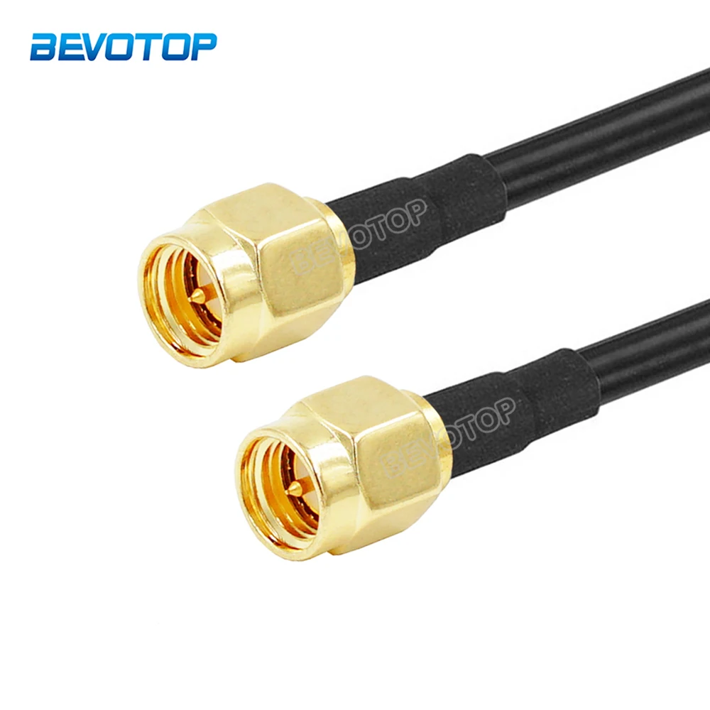 RG174 Cable SMA Male to SMA Male Connector Crimp for RG-174 Extension Copper Feeder Wire for Coax Card Antenna