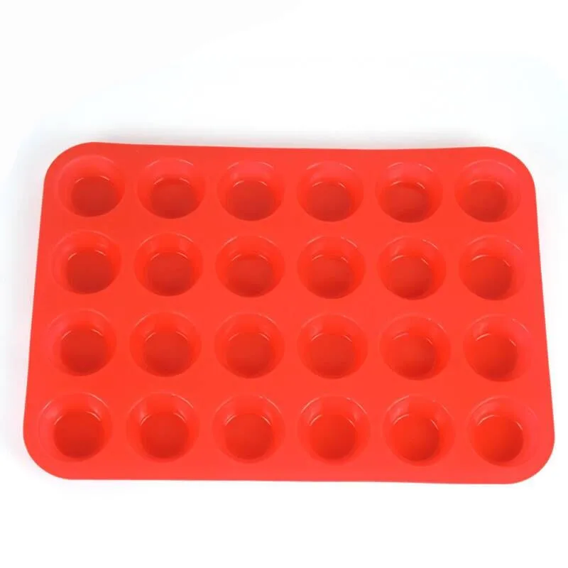 

24-Cup Non-Stick Silicone Baking Mold for Muffins, Cupcakes and Mini Cakes