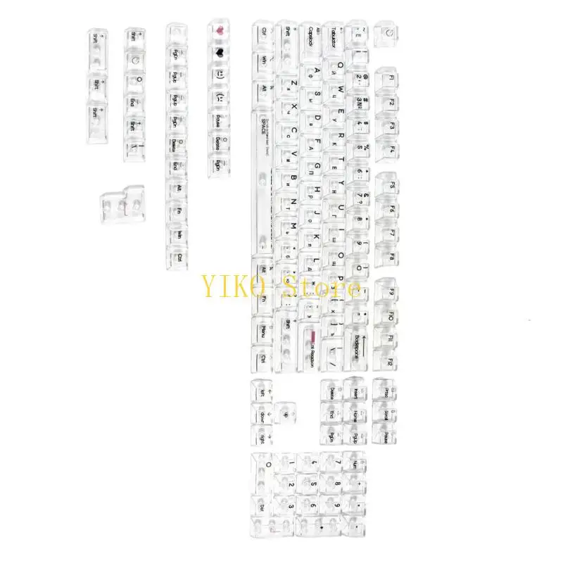 Фото K32C 132Keys Колпачки для ПК с русской хрустальной подсветкой, оригинальный профиль для механических клавиатур Mxes с слоем №2