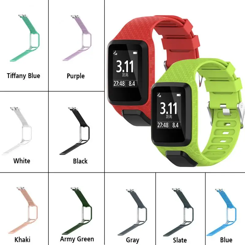 

Силиконовый ремешок для часов, браслет для TomTom Runner 2 / 3 Spark/3, Спортивные GPS Смарт-часы, сменный Браслет
