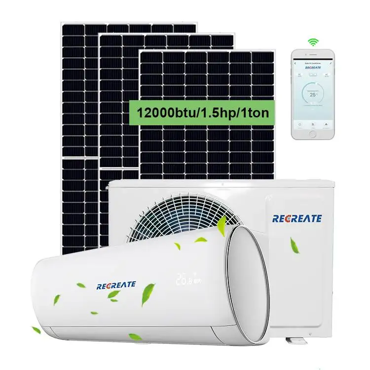 solar air conditioning pure dc 12000btu Dc solar power systems solar split air conditioner home solar panel