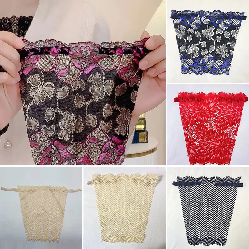 

Women Quick Easy Clip-on Lace Mock Camisole Bra Insert Wrapped Chest Overlay Modesty Panel Lace Wrap Chest Modesty Panel