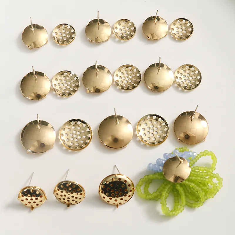 

5 шт. длительное удержание цвета, Высококачественная медная позолоченная сетчатая рукоятка, универсальная основа для ушной шпильки «сделай сам»